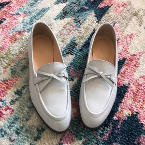 J Crew Leather Loafers in White Brand New